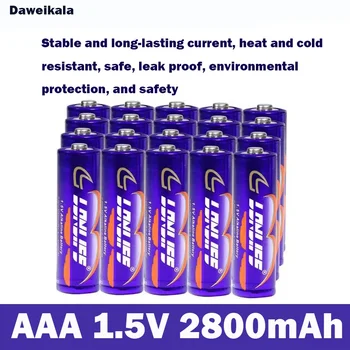 1.5 VAAA újratölthető akkumulátor 2800mah AAA1.5V új lúgos akkumulátor, alkalmas LED játékok mp3wait aaa akkumulátor