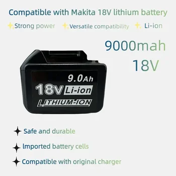18V 9000mAh Li-ion Újratölthető Akkumulátor Makita BL1860 BL1840 BL1850 BL1830 BL1890 LXT400 194204-5 194205-3 15 Sejtek