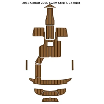 2016 Kobalt 220S Úszni Platform Pilótafülke Pad Hajó EVA Hab Teak Fedélzeti Szőnyeg
