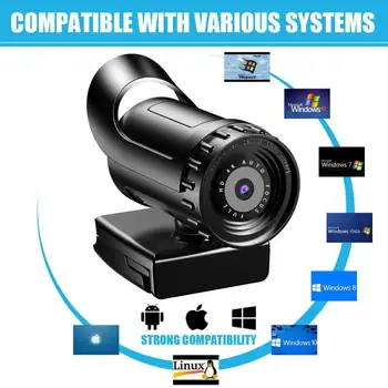 2024 Új Autofókusz 1080p/2K/4K-s Hordozható Számítógép, Webkamera, Kamera HD Hálózati USB-Live Webcam 4k Forgatható állvánnyal Mini Kamera