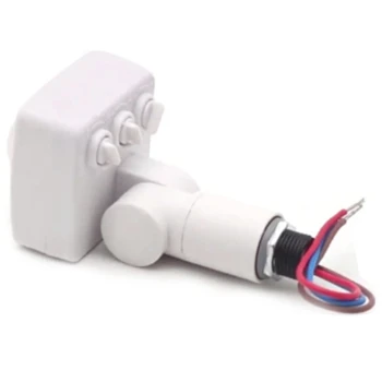 220V Mini Emberi Test Infravörös Érzékelő Test Infravörös Érzékelő Kapcsoló LED-es Árvíz Fény PIR Mozgásérzékelő Állítható Fehér