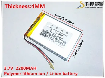 3.7 V 2200mAh 405580 Lítium-Polimer Li-Po, li-ion Akkumulátor cellák Mp3 MP4 MP5 GPS