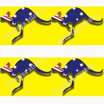4 darabos Készlet Ausztrália Nap Kenguru Zászló Straya Őshonos Első Hajó Vinil Meghalni Vágott Autó Matrica Test Autó Ablak Dekoráció PVC