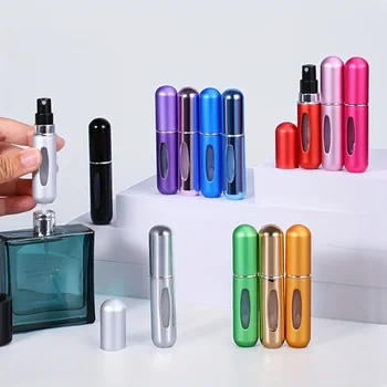 5ml Alsó Felelős Újratölthető Parfüm Spray Palackot Al-Palackozó Adagoló Mini Hordozható Üres Folyadék Tartály Utazás