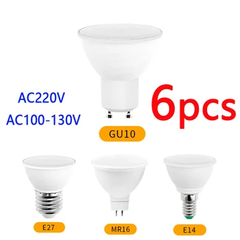 6db LED Spot Lámpa 110V, 220V GU10 MR16 E27 E14 12W LED Izzó 9W 6W 3WLED Lámpa Spotlámpa Lampada GU5.3 Kukorica Izzó Ampulla