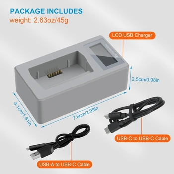 A0KB Akkumulátor Töltő/Töltés Hub, USB Mini Töltő Mini 3 Pro Drón Felelős Hub LCD Digitális Kijelző Töltők