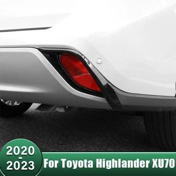 Autó Hátsó Ködlámpa Lámpa Fedél Trim Lökhárító Protector Decol Stílus A Toyota Highlander XU70 Kluger 2020 2021 2022 2023 Hibrid