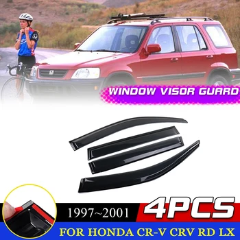 Autó Windows Napellenző a Honda CR-V CRV RD LX 1997~2001 1998 1999 2000 Ajtó Nyílás Napellenzők Eső Szemöldök Füst Deflektor Tartozékok