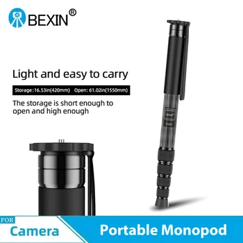 BEXIN P285C Kamera Egylábú Könnyű Szénszálas Állvány Egylábú Hordozható Videó Állvány Felvételi Utazási Monpod a DSLR Fényképezőgép