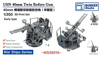 BUNKER WS35015 USN 40mm Twin Bofors Fegyverek (Korai)