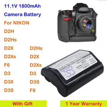 Cameron Kínai 1800mAh Kamera Akkumulátor EN-EL4, EN-EL4a, HU-EL4e a NIKON D2H, D2Hs, D2X, D2Xs, F6, D3, D3X, D3S