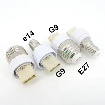 E27 E14, hogy G9 lámpa bázis izzó Jogosultja Átalakító hálózati Csatlakozó Átalakítás Izzó E14-G9 E27-G9 típusú Adapter Tűzálló, fehér r1
