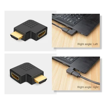 HDMI-kompatibilis Adaptert A Férfi-Nő 90 270 Fokos Jobbra Balra Átalakító Adaptador A Projetor HDTV Laptop, Monitor, PC