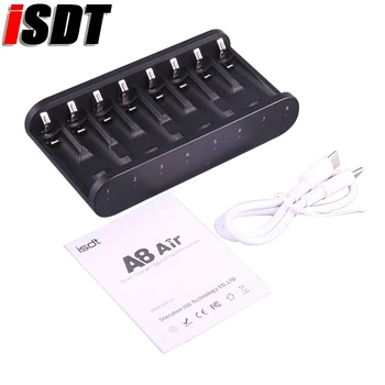ISDT A8-as Air 5-9V 27w jelű 8-nyílásba Intelligens, Gyors Akkumulátor Töltő Vezeték nélküli Működés USB-C-Típusú Felület AA/AAA NiMH NiCd Lipo Akkumulátor