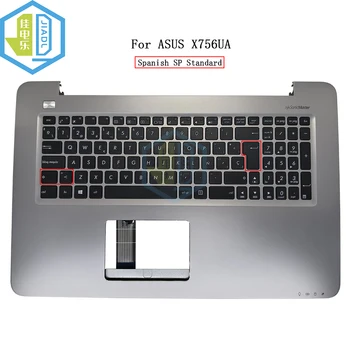 Laptop Palmrest MINKET spanyol Billentyűzet ASUS X756 A756 X756U X756UX X756UJ X756UQ X756UV angol Spanyolország Illik Latin Felső burkolata