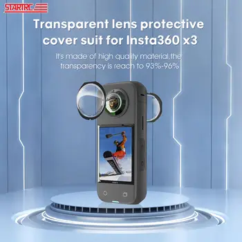 Lencse Őr Fedezni Insta360 X3 Kamera Tartozékok Kettős Lencse 360 Mod Protector Anti-Semmiből Objektív Sapka