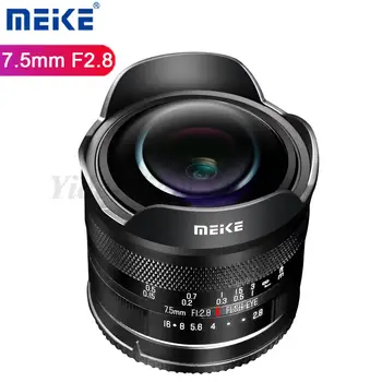 Meike 7.5 mm-es F2.8 Aps-C Kézi Fókusz Halszem lencse M43/E/X/Z/EFM Mount kamera, Mint A9II A7IV a7SII A6600 A7R3 A7RIII A7 X-H1