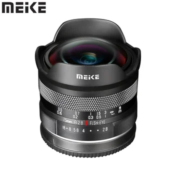 Meike 7.5 mm-es f2.8 Ultra Széles Látószögű Kézi Fókusz Halszem Objektív Sony E-Mount tükör nélküli Fényképezőgépek A6400 A6300 A5100 A6000 A6100 A7