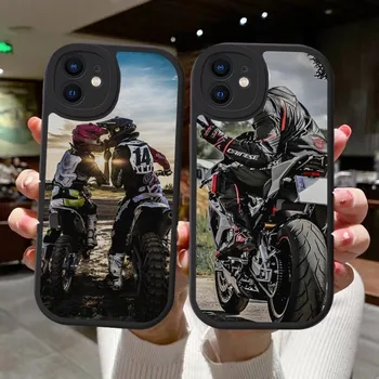 Moto Cross Motorkerékpár Sport Telefon Esetében Báránybőr Iphone 14 Pro Max13 11 12 Mini X Xr Xs 8 7 Puls Se Szilikon Borító