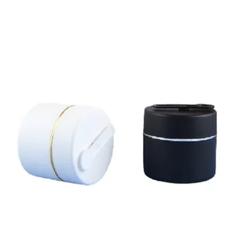 Műanyag Krém Jar a 30-50g PP Dupla Fali Matt Fehér, Fekete Tisztító Arc Maszk Pot Kozmetikai Krém Jar Mágneses Kanál