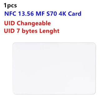 NFC 13.56 Mhz-es MF S70 UID 0 blokk 7 Bájt Átírni Változékony Rfid Kártya Változékony Írható Kínai Magic Card Copy Klón a PM3/122