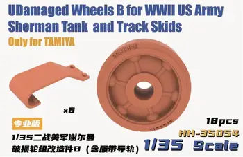 Nehéz hobbi HH-35054 Sérült Kerék B a második VILÁGHÁBORÚ amerikai Hadsereg Sherman Tank (Track Talpak Tartalmazza) 1:35