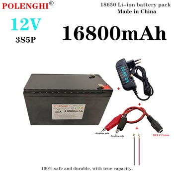 POLENGHI 3S5P 12V 16.8 Á 16800mAh 18650 lítium akkumulátor, beépített magas áram 20A BMS a spray-elektromos jármű