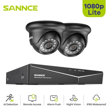 SANNCE 1080p Full HD TVI Bullet Kamera Kültéri IP66 Vízálló Biztonsági Rendszer 4 CSATORNA 1080N DVR Megfigyelő videófelvevő Beállítása