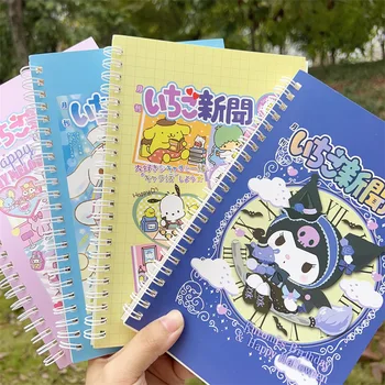Sanrio Hello Kitty Journal Notebook Kuromi A Dallam Cinnamoroll Aranyos Tekercs Könyv A5 Rajzfilm Hír Könyv Tanuló Osztály Írás Párna