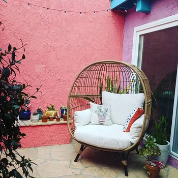 Szabadidős kültéri rattan szék erkély erkély bár, kávézó madárfészek kanapé egyszerű, kreatív kombinált bútorok