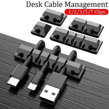 Szilikon USB-Kábel Szervező Desktop Management Autó Home Office Wire Kábel tartó Kábel Winder az Egér, Billentyűzet Fülhallgató