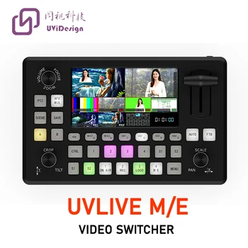 UVLIVE M/E Videó Váltó Mixer Muliti Funkcionális Élő Streaming Váltó 4*HDMI Bemenet Kimenet VS SPROLINK NEOLIVE R2 Plusz
