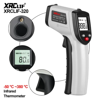 XRCLIF Infravörös Digitális Hőmérő Nem a Kapcsolatot Pirométer Ipari IR Hőmérséklet Mérő -50~380 diploma