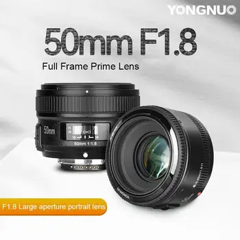 YONGNUO Fényképezőgép Objektívek YN 50mm F1.8 N Nagy Rekesz automatikus élességállítás Manuális Fókusz Teljes Keret Célja a Nikon DSLR Kamerák