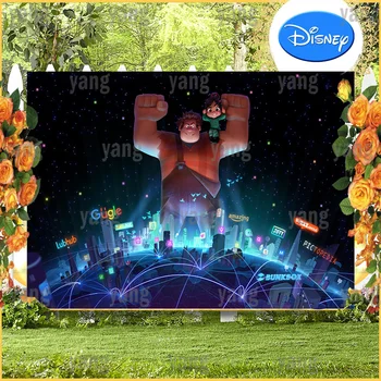 Általános Mozgósítás Város Wreck-It Ralph Egyéni Disney Rajzfilm Hátteret, Bátor Gyerekek Szülinapi Buli Háttér Baba Zuhany Kellékek