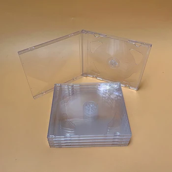 Átlátszó Alsó CD Doboz Üres CD-tok PP Műanyag Tejes Átlátszó CD tok CD-tok Kapacitás 2 Lemezek