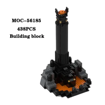 Épület-blokk, MOC-56185 dupla torony splicing építőelem-modell 438PCS felnőtt, illetve gyermek puzzle oktatási játék születésnapi ajándék