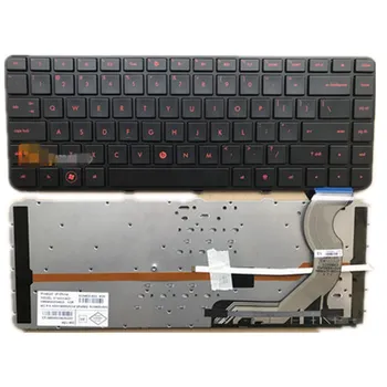 Új Laptop HP Envy 14-1000 14-1210nr 14-2130nr 14-1160se MINKET Billentyűzet Piros háttér világításos 619403